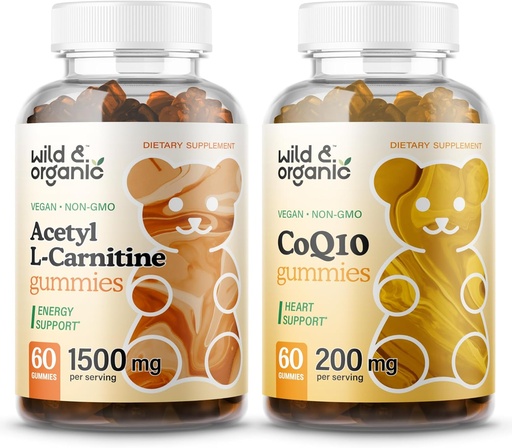 [BRSRAGQRBMBRSDL3] Wild & Organic L-Carnitine Gummies & CoQ10 Gummies 60 Count