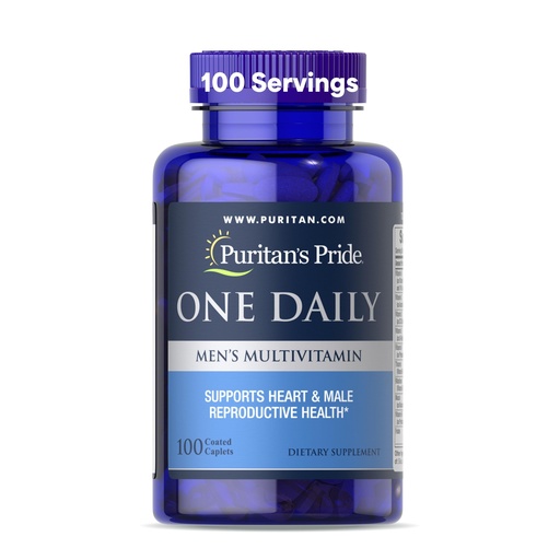 [BRSWIZQ3OV7QICTC] Puritan's Pride One Daily Men's Multivitamin, Dietary Supplement to Support Heart and Male Reproductive Health with Vitamin A, C, D, E, and Zinc, 3 Month Supply, 100 Count*