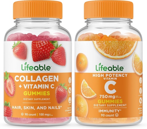 [BRSROFIEA4NBQFDL] Collage itaminable C + Vitamina C50mmg, paquets de Gambes - Gran Tasting, Vitamina suplementari, Free, GMO Free, Chewable Gumy