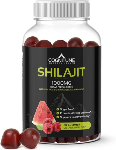 [BRSROGIDPMNROH3L] Shilajit Gummies – Pure Himalayan Shilajit Supplement with Fulvic Acid – 1000mg Natural Shilajit Pure Energy Support – Sugar-Free Raspberry Watermelon Flavor – Vegan, Non-GMO, Gluten-Free – 60 Count