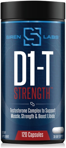 [BRSWYZQ3CB5BQGQ7] SIRENLABS D1-T Strength Testosterone Booster for Men Mass Gainer with D-Aspartic Acid - Monster Muscle Mass-Building - Test Booster Suppression of Estrogen Anabolic Muscle Growth (120 Capsules)