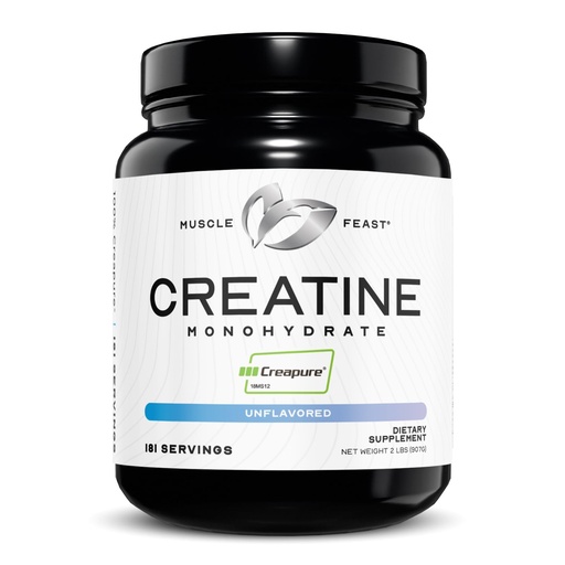 [BRSWI2Q6C4PACH3C] Muscle Feast Creapure Creatine Monohydrate Powder, Vegan Keto Friendly Gluten-Free, Mass Gainer, Muscle Recovery Supplement and Trusted Creatine for Muscle Growth, Creatine Powder, Unflavored, 2lb
