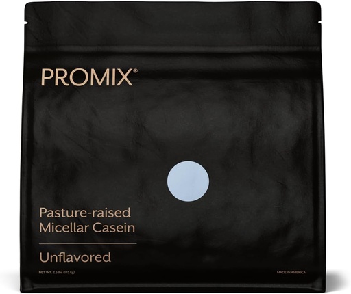 [BRSWKHY3OEGRW2I3] ProMix Nutrition Casein Protein Powder - Grass- Fed, Pasture Raised, Slow Release Micellar Casein - Bezgluten- Free - Unflavored, 2,5 Funt (Opakowanie po 1)