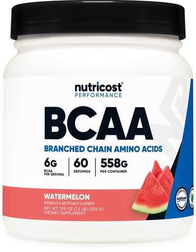 [BRSWKZIECR7RQCDM] Nutricost BCAA Powder 2:1:1 (Watermelon) - 60 Servings