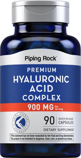 [BRSWYZYKOVYRQEI3] Piping Rock Hyaluronic Acid Supplement | 900mg | 90 Capsules | with MSM and Collagen | Premium Complex Pills | Non-GMO, Gluten Free