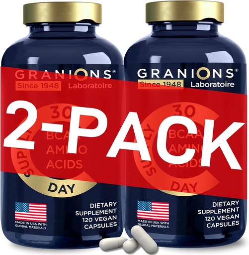 [BRSROZARCINWG3LD] Essential Acids Supplement for Men & Women - All 9 BCAAs EAA Supplements Formula - Leucine replica, Lysine, Tryptophan, Advanced Reese Energy & Muscle Recovery - 240 Vegan BCAA Capsules