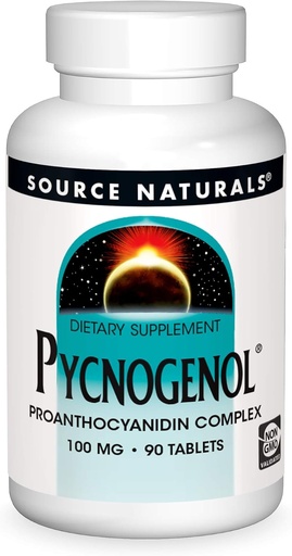 [BRSWKYIPCRYQKETY] Source Naturals Pycnogenol, Proanthocyanidin Complex,100 mg - 90 Tablets