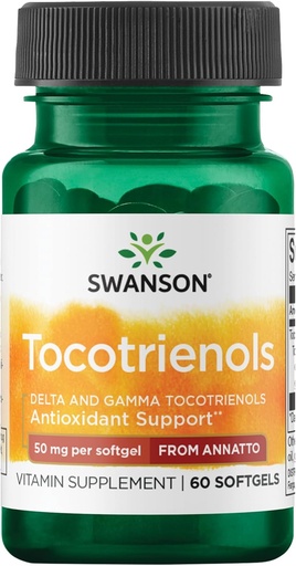 [BRSWIYL4BB7BOE3I] Swanson Deltagold Tocotrienols - Annatto & Vitamin E Tocotrienols - 99% Tocopherol Free (60 Softgels, 50 мг каждый)