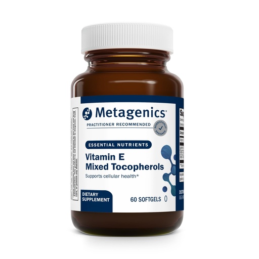 [BRSWIYILBJ5RSHDY] Metagenics Vitamin E Mixed Tocopherols - High Potency Antioxidant Supplement with Alpha & Gamma Tocopherols - Supports Heart, Immune & Cellular Health - Non-GMO, Gluten-Free - 60 Softgels