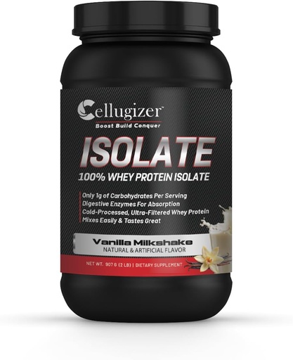 [BRSRAHA7BB6WMCA7] 100% Whey Isolate 2lb, Vainilla I 26g Protein, Digesting rápido I 0g Sugar, Baja Carb
