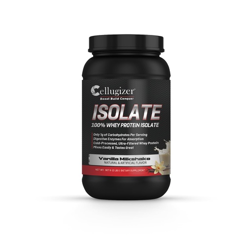 [BRSRAHA7BB6WMCA7] 100% Whey Isolate 2lb, Vanilla I 26g Protein, Fast Digesting I 0g Sugar, Low Carb
