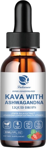 [BRSRA2YFCICAOH3K] Lukaree (2 Pack) Kava Kava Root Extract Supplement - High Concentration Kava w/Ashwagandha, Lemon Balm, Valerian Root for Immune & Overall Health - Vegan, Alcohol-Free