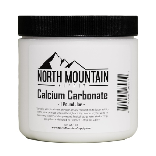[BRSRA2T5OEPBYADA] North Mountain Supply Food Grade Calcium Carbonate - 1 Pound Jar