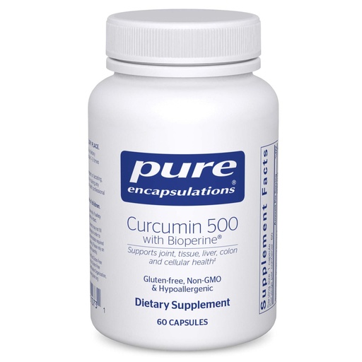 [BRSWGFL3CN5QYA32] Pure Encapsulations Curcumin 500 with Bioperine - Antioxidant Supplement to Support Joints, Tissue, Liver, Colon & Cellular Health* - with Turmeric Curcumin & Bioperine - 60 Capsules