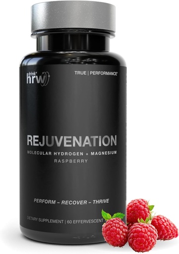 [BRSWYBI5AV5AACAU] DRINK HRW Rejuvenation Molecular Hydrogen Water Tablets: 12 ppm H2 - Hydrogen & Magnesium Supplement, Supports Energy Production, Recovery, Cognitive Health. Спортивная сертификация (Raspberry 60ct)