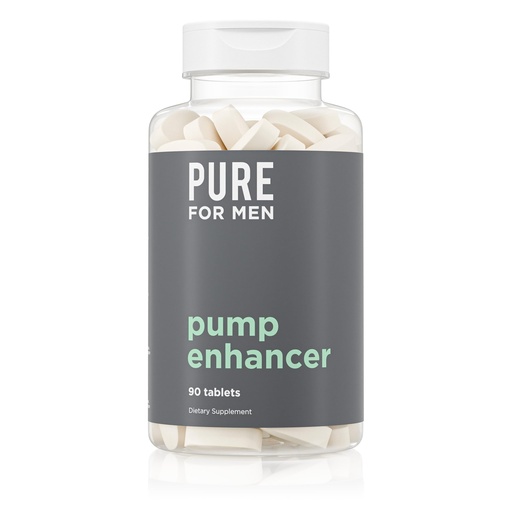 [BRSROFIQAANQEHT2] Pure for Men Pump Enhancer | Pre Workout Supplement for Muscle Pump, Stamina and Increased Blood Flow | Nitric Oxide Booster with L-Arginine & L-Citrulline | Focus and Energy Support | 90 Count