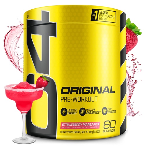 [BRSWIB35OUAWMETK] Cellucor C4 Original Pre Workout Powder Strawberry Margarita | Vitamin C for Immune Support | Sugar Free Preworkout Energy for Men & Women | 150mg Caffeine + Beta Alanine + Creatine | 60 Servings