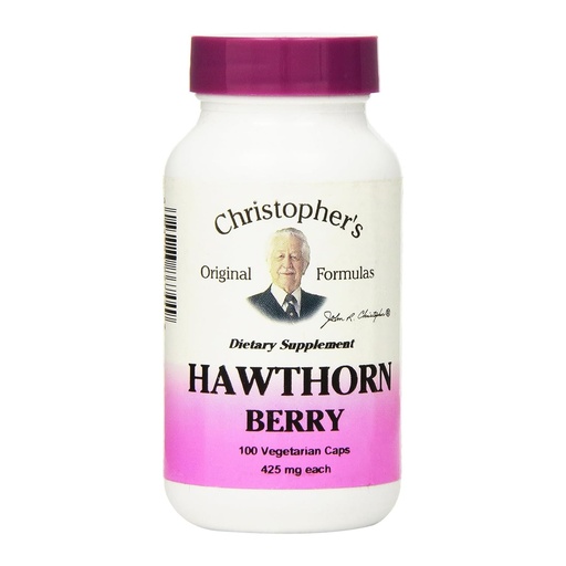 [BRSWIYQGBR5QE3YV] Christopher's Original Formulas Hawthorn Berry Capsules, Herbal Supplement for Heart & Cardiovascular Wellness, 100 Capsules
