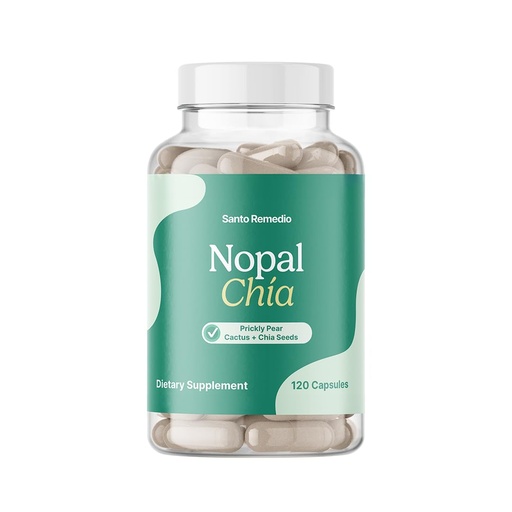 [BRSRAGQQB5YQE3T6] Santo Remedio Super Nopal Cactus Capsules with Chia – Prickly Pear Supplement Gluten Free, Non-GMO, No Added Sugar, 120 Capsules (60 Servings) – Wellness Support, Gift for Family
