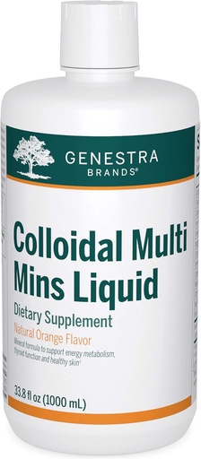 [BRSWKZY5BENRSDIV] Genestra Brands Colloidal Multi Mins Liquid - Colloidal Minerals - Natural Orange Flavor - 33 Servings