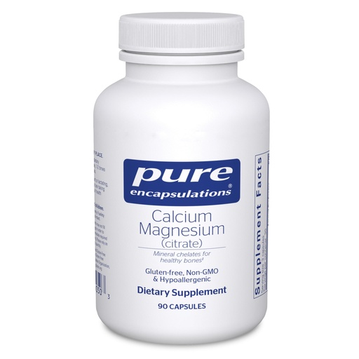 [BRSWGAYQAAPBE2Q7] Pure Encapsulations Calcium Magnesium (Citrate) - 240 g Calcium & 240 g Magnesium - Bone Health Support - Non-GMO & Vegan - 90 Capsules