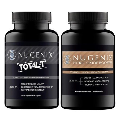 [BRSRAAIKAAMGK2TD] Nugenix Nitric Oxide Booster and Total-T Testosterone Booster for Men