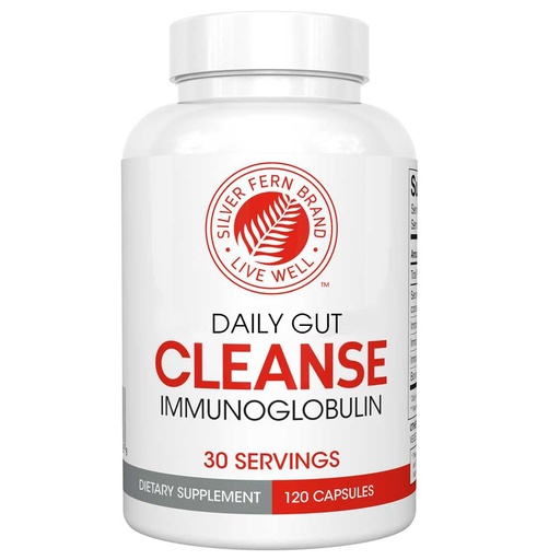[BRSWYGL2CEAROHLK] Silver Fern Cleanse - Daily Gut - 1 Bottle - 120 Capsules - 30 Day Supply - Immunoglobulin G, A & M -(IgG, IGA, IgM) - Postbiotic