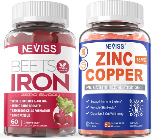 [BRSRAHA2AACRQYDH] Iron Gummies + Zinc Copper Gummies