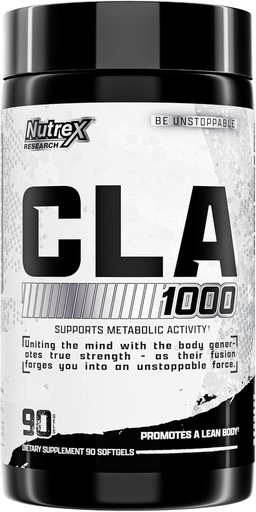 [BRSWIFAAA57BSA3Y] Nutrex CLA 90 Soft Gels - 1000mg Ácido Linoleico Conjugado Linoleico Active Blend de Safflower Oil - Estimulante-libre Metabolismo Booster Pills para la pérdida de peso