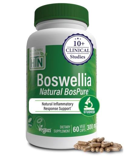 [BRSWKYQYBEDGCGQV] Health Thru Nutrition Boswellia 300mg 60 Capsules as Bospure AKBAMAX | High Potency 75% Boswellic Acids 10% AKBA | Healthy Mobility Support | Vegan Certified | Non-GMO, Gluten Free, Soy Free