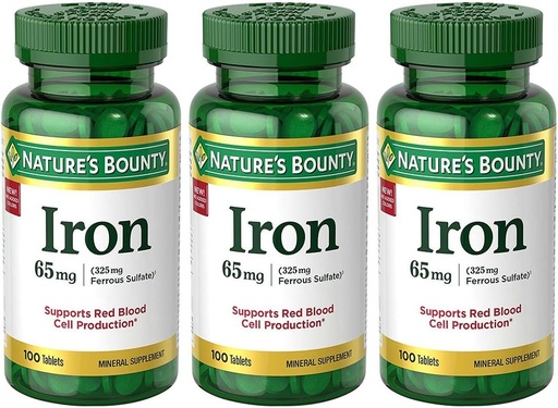 [BRSWGC34O4BWG2TU] Iron 65 mg, 3 Şüşə (100 Count)