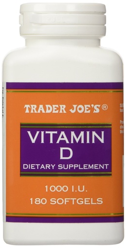 [BRSWIZQBDMEBO2D6] Trader Joe's Vitamin D-3 1000iu, 180softgels