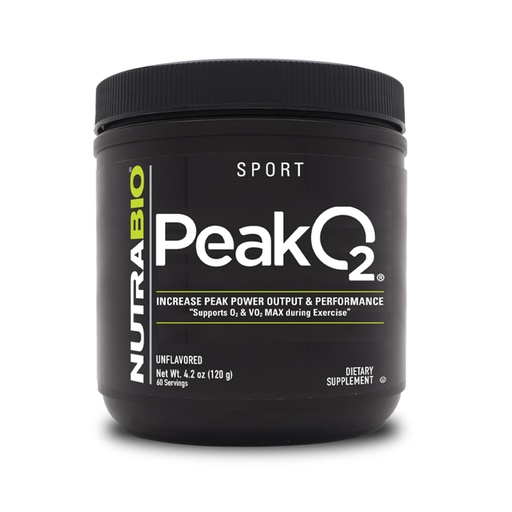 [BRSROGAECEPGYCTJ] NutraBio Labs Peak O2, Unflavored, 4.2 oz (120 g), Nutritional Supplement
