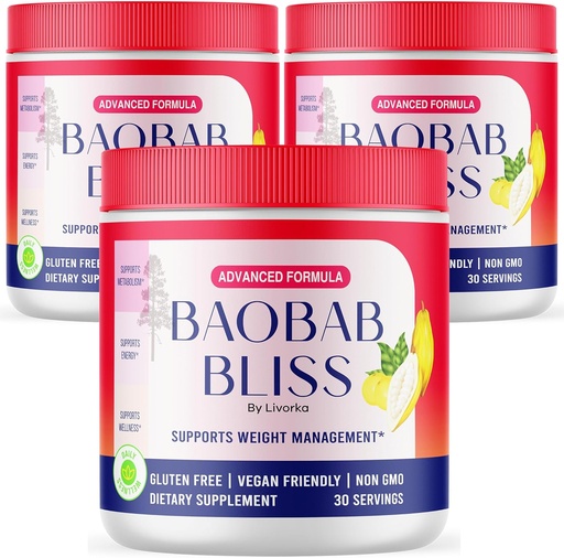 [BRSRAGL6CUFW2C3X] (3 Pack) Baobab Bliss Powder, Baobab Bliss Organic Powder, Baobab Bliss Powder All Natural Fiber Supplement, Baobab Bliss Fruit Powder, Baobab Bliss Powder Organic Review, 90 Servings For 3 Months
