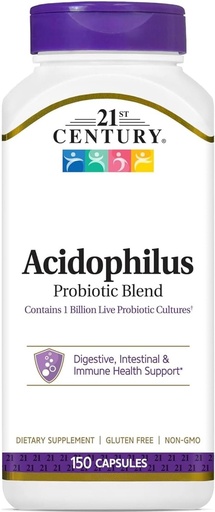 [BRSWIFYLAQMACG3O] 21St Century Acidophilus Probiotic Blend 150 Capsules