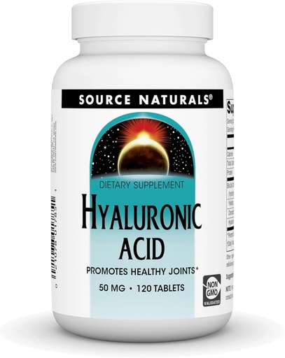 [BRSWIYQOAUNAEFIZ] Source Naturals Hyaluronic Acid, 50mg, 120 Tablets