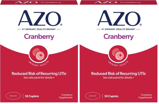 [BRSRAY35CQJQ4CDG] AZO Cranberry Pills for Urinary Tract Health for Women and Men, Adult Cranberry Supplement, Sugar-Free, Non-GMO, 50 Count (Pack of 2)