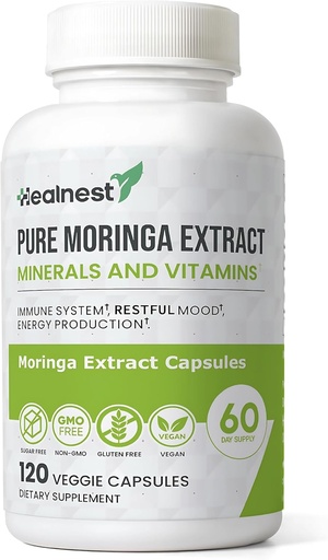 [BRSRAGT5OIBBUADL] 순수한 Moringa 추출물 캡슐 – 20:1 (20,000 mg) 유력한 공식 – 비타민 & 무기물에 Vegan Superfood 보충교재 – 에너지, 면제, 소화 & 계류 지원 – 120의 캡슐 – 비 GMO, 글루텐 자유로운