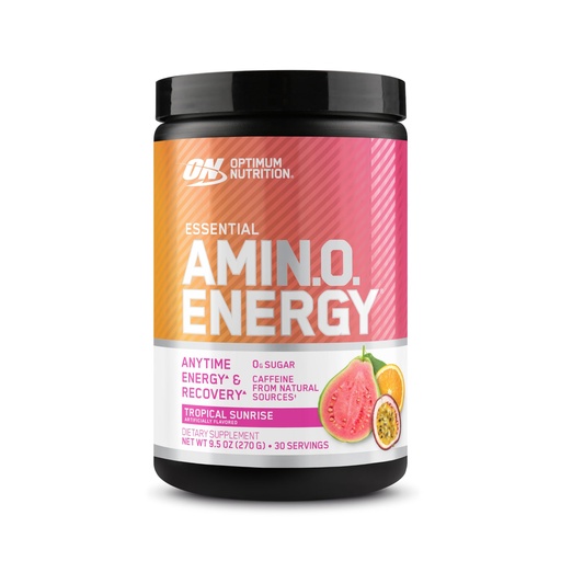 [BRSROAQFOEDQY3QU] Optimum Nutrition Amino Energy - Pre Workout with Green Tea, BCAA, Amino Acids, Keto Friendly, Green Coffee Extract, Energy Powder - Tropical Sunrise, 9.5 Ounce, 30 Servings (Packaging May Vary)