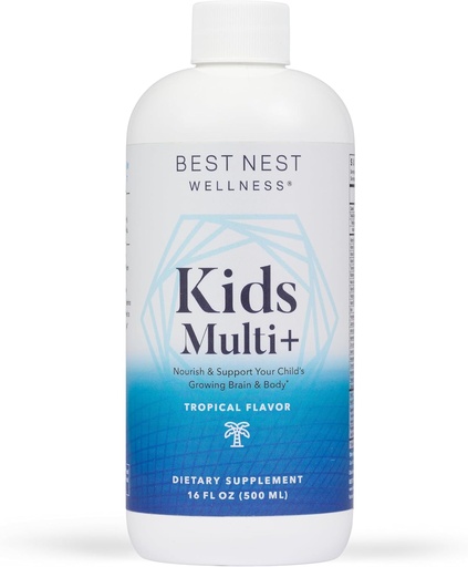 [BRSWGYADOZ4GOALF] Nens de millor Nest, Multi Plus - Suport de salut intel·lectual suplementari per a nens - Multivitamin amb Mylated Viminades - Nutrials suplementaris Imune Sanitat - tropical Flavor, 16 oz