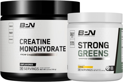 [BRSRAZA2CIHRO237] BARE PERFORMANCE NUTRITION BPN Creatine Monohydrate & Strong Greens Bundle
