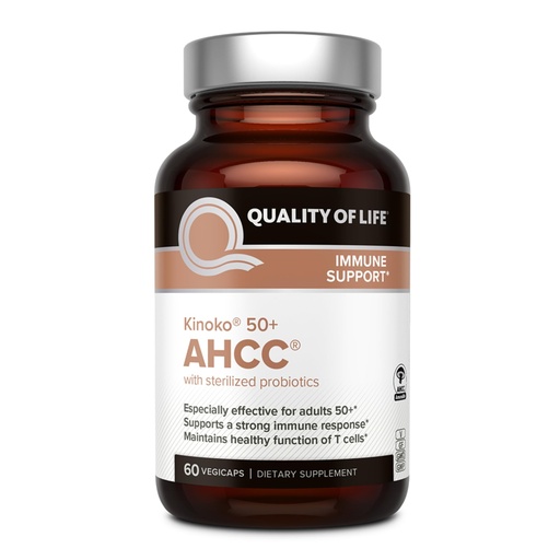 [BRSRAYYFAV5GG33U] Quality of Life AHCC 50+ Featuring AHCC and Lac-Shield for Immune Support