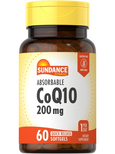 [BRSWICAPBQNA2GDI] Sundance CoQ10 200mg Softgels | 60 Count | with Black Pepper Extract | Non-GMO & Gluten Free Supplement