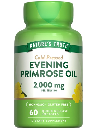 [BRSWICQBBBYA2FYZ] Nature's Truth Evening Primrose Oil Softgels | Cold Pressed | Non-GMO & Gluten Free Supplement