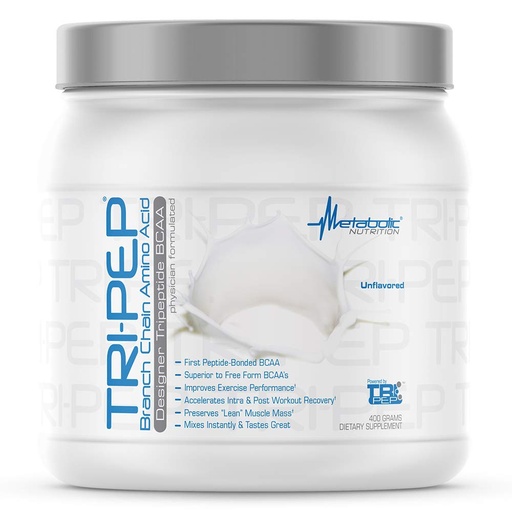 [BRSWEBIFAQPGKDLF] Metabolic Nutrition - TRIPEP - Tri-Peptide Branch Chain Amino Acid, BCAA Powder, Pre Intra Post Workout Supplement, Unflavored, 400 Grams (40 Servings)