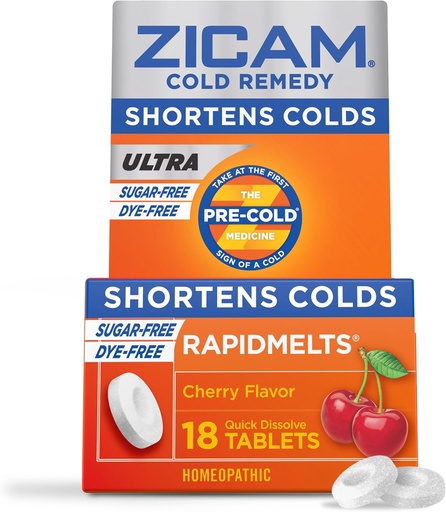 [BRSWIZYTCAOQCDLC] Zicam Cold Remedy Zinc Rapidmelts, Cherry Flavor, 18 Count (Pack of 1)