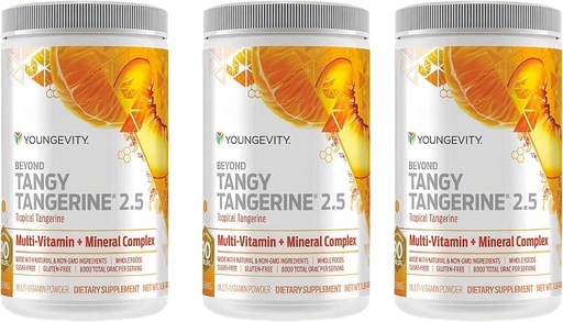 [BRSWYADYOIPGCH3U] Youngevity Beyond Tangy Tangerine 2.5 Tropical Tangerine Ultimate Multi-Vitamin & Mineral Complex - Made With Natural & Whole Foods | 8,000 ORAC (3)