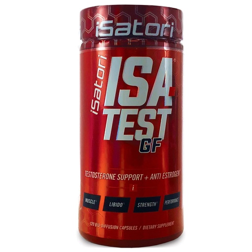 [BRSWGYAQDMIQ2CLX] iSatori ISA-Test GF High Performance - Gain Strength and Increase Muscle Mass - Hardcore Training for Exercise and Sports - Gluten-Free Anti-Estrogen Complex - 120 Capsules