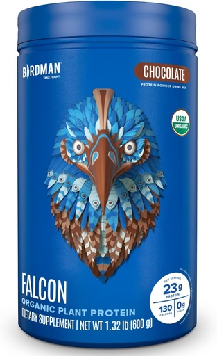 [BRSW2CADB4ORQD3H] BIRDMAN Falcon Vegan Protein Powder Organic, Stevia & Sugar Free, Plant Based Protein, Low Carb, Dairy Free, Keto, Non Whey Protein, Probiotic, Pea Protein 