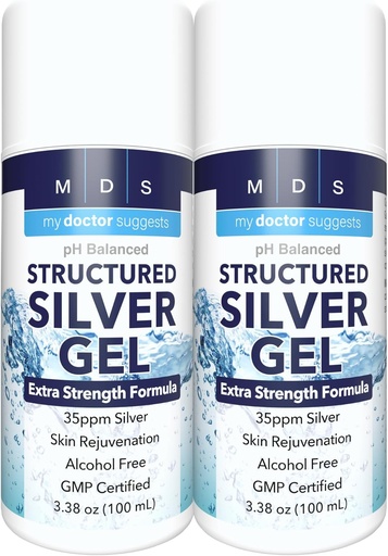 [BRSWIHYOA4IWA3Q5] Colloidal Silver Gel Extra Strength - 35ppm Активированный коллоидный Silver Gel для максимальной мощности - Сделано в США - Структурированная формула в удобном 2 пакете